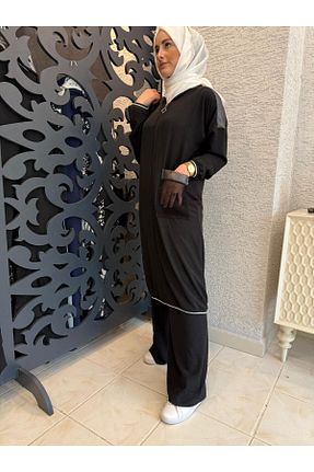 ست گرمکن حجاب مشکی زنانه رگولار AYSUN AYDEMİR - کد 941698214