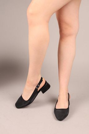 کفش پاشنه بلند کلاسیک مشکی زنانه چرم مصنوعی Birikon - کد 941722080