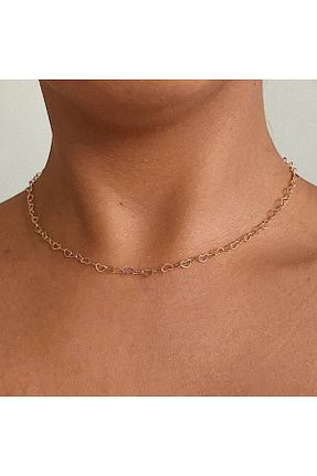 گردنبند استیل ( فولاد ) زرد روکش طلا LAİKA - کد 941736334