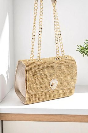 کیف دوشی زرد زنانه حصیر Pretty - کد 941773063