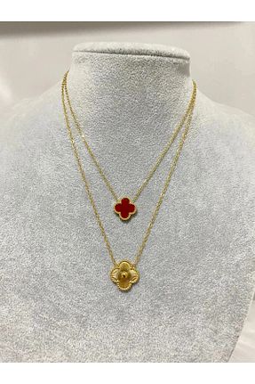 گردنبند استیل ( فولاد ) زرشکی استیل (فولاد) ANGELSS JEWELLERY - کد 942004877