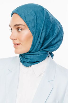 روسری فیروزه ای 90 x 90 MENESSA - کد 941789009
