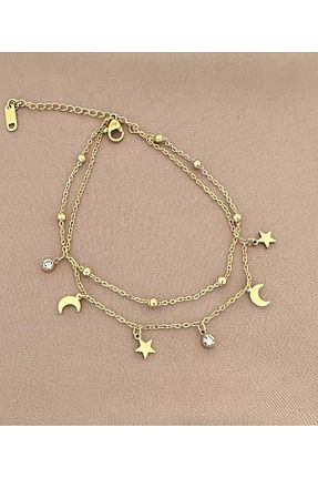 خلخال جواهر زرد زنانه استیل (فولاد) lolajewelry - کد 941807157