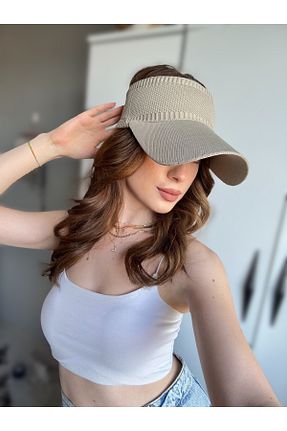 کلاه بژ زنانه پنبه ای Rora - کد 941810877