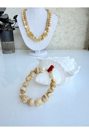دستبند مروارید قهوه ای LUXURY JEWELRY - کد 942021465