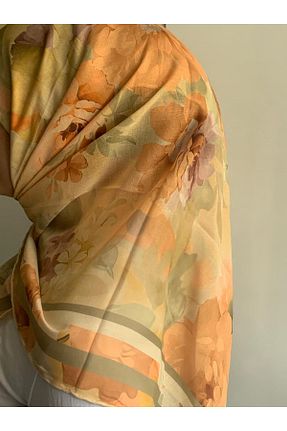 روسری زرد پلی استر Organic Scarfs - کد 941828664