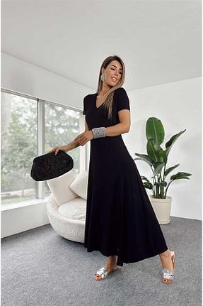 لباس مشکی زنانه ابریشم StilVibe - کد 941858252