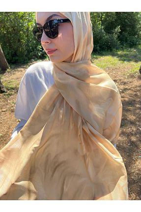 شال زرد زنانه پنبه ای YILDIZ SCARFS - کد 941862156
