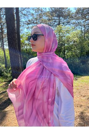 شال صورتی زنانه پنبه ای YILDIZ SCARFS - کد 941862155