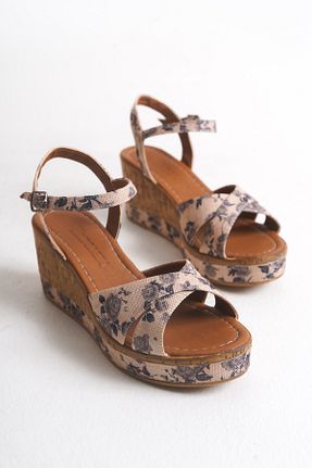 صندل بنفش زنانه پاشنه پر Shoesers - کد 942047130