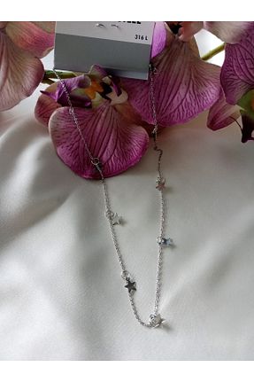 گردنبند استیل ( فولاد ) طوسی استیل (فولاد) Pervin Ablacım - کد 941889173