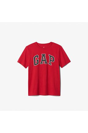 تیشرت قرمز بچه گانه یقه دوچرخه GAP - کد 923108327