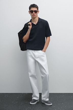 تیشرت سرمه ای مردانه رگولار Massimo Dutti - کد 941926238