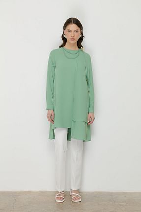 تونیک حجاب سبز زنانه ویسکون Nihan - کد 942179869