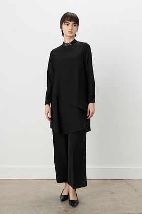 تونیک حجاب مشکی زنانه رگولار Nihan - کد 942180276