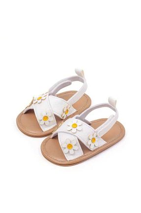 صندل سفید بچه گانه پاشنه تخت damla kids wear - کد 941979871