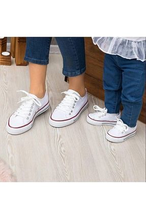 کفش اسنیکر سفید بچه گانه بند دار İCESTORE - کد 942217122