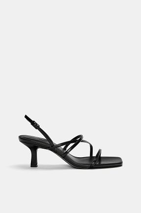 صندل مشکی زنانه پاشنه نازک Pull & Bear - کد 941994357