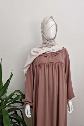 لباس حجاب صورتی زنانه اورسایز Robaya Tesettür - کد 942220149