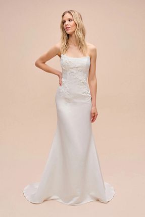 لباس عروس سفید زنانه Straplez Oleg Cassini - کد 942218865