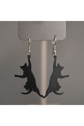 گوشواره جواهر مشکی لزران Craftory 3D - کد 942036559