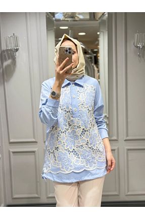 تونیک آبی زنانه بافتنی FUAT GÜRSEN - کد 942193829