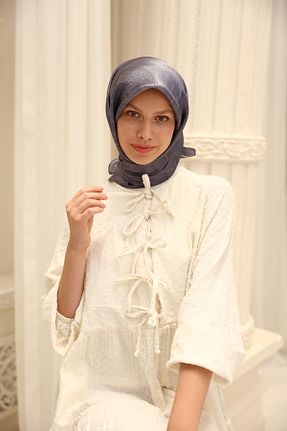 روسری رنگی پلی استر Silk Home - کد 941950060