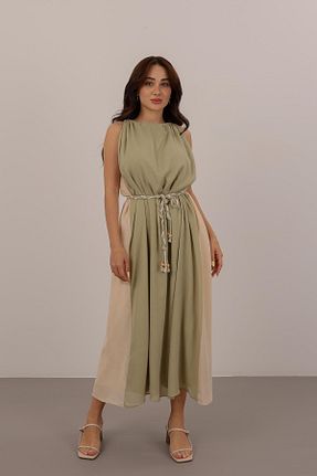 لباس سبز زنانه بافتنی FACETTE - کد 942257561