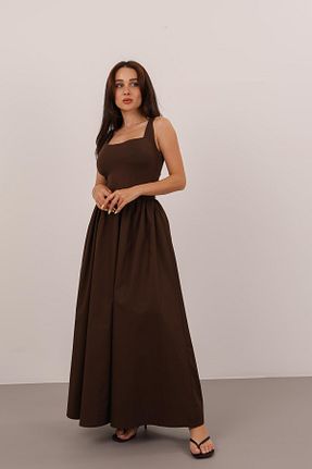 لباس قهوه ای زنانه بافتنی FACETTE - کد 942257086