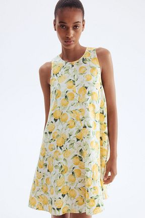 لباس سفید زنانه پلی استر H&M - کد 942259043