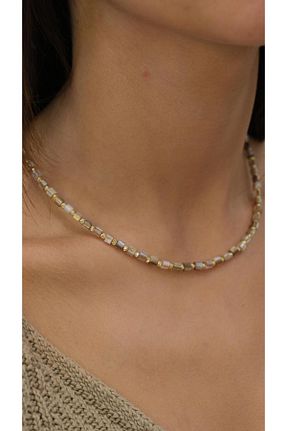 گردنبند جواهر رنگی زنانه استخوانی Jerie - کد 942313665