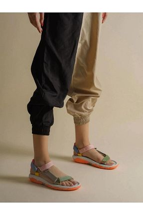 صندل رنگی زنانه پاشنه تخت homiro - کد 942335979