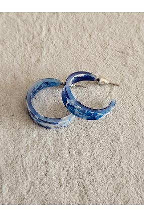 گوشواره جواهر آبی اکریلیک SiestaAccessories - کد 942392771