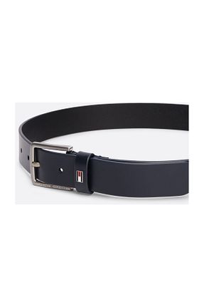 کمربند مشکی مردانه چرم خالص Tommy Hilfiger - کد 889677829