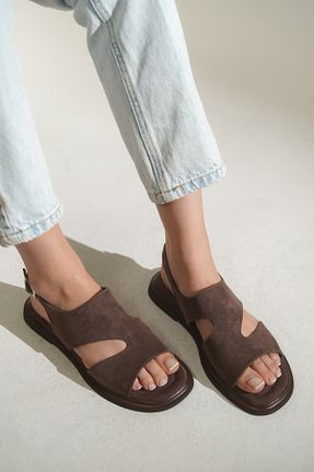 صندل قهوه ای زنانه پاشنه تخت Capone Outfitters - کد 941152881