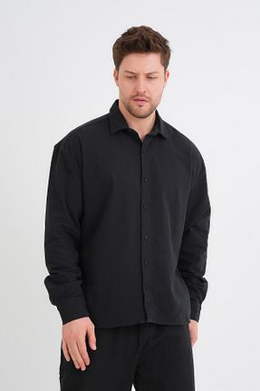 پیراهن مشکی مردانه اورسایز Redline - کد 929351686