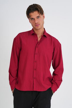 پیراهن زرشکی مردانه اورسایز Redline - کد 934267486