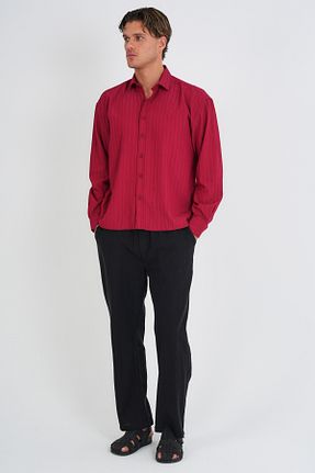پیراهن زرشکی مردانه اورسایز Redline - کد 934267486