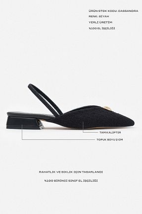 بابت مشکی زنانه پارچه ای NİŞANTAŞI SHOES - کد 924363446