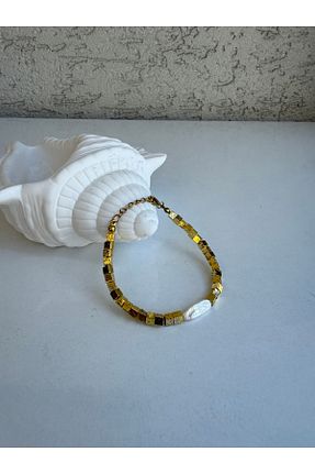 دستبند مروارید زرد LUXURY JEWELRY - کد 940922597