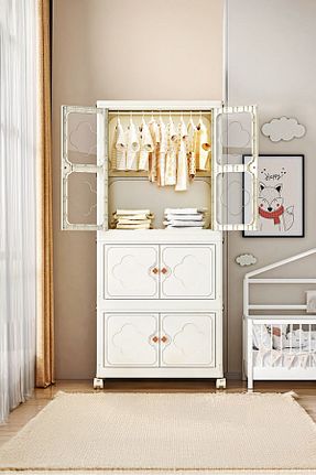 کابینت چند منظوره سفید پلاستیک Kitchen Life - کد 940781969