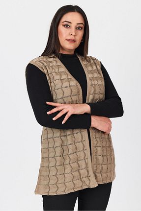 جلیقه بژ زنانه رگولار Uludağ Triko - کد 46436782