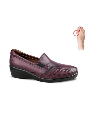 کفش کژوال زرشکی زنانه چرم خالص Ceyo - کد 69247229
