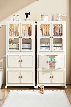 کابینت چند منظوره سفید پلاستیک Kitchen Life - کد 940781969