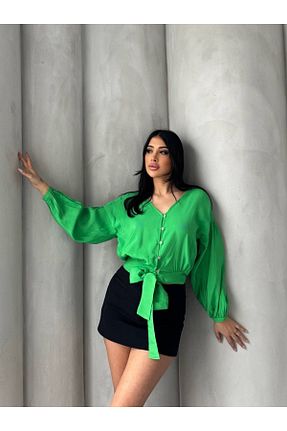 پیراهن سبز زنانه رگولار Efsomodam - کد 940781762