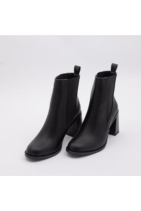 بوت / نیم بوت مشکی زنانه چرم مصنوعی RUXENE - کد 774571748