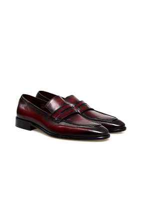 کفش کلاسیک زرشکی مردانه پاشنه کوتاه (1 - 4 سانتی متر) Butik - کد 940802479