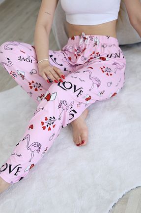 پائین تنه راحتی صورتی زنانه پنبه - پلی استر - الاستین Arvin Pijama - کد 940792294