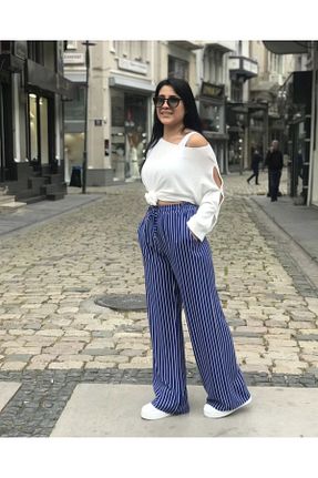 شلوار سرمه ای زنانه پنبه ای YILDIRIM GÜNGÖR - کد 940796153