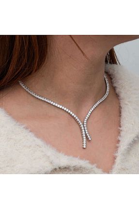 گردنبند نقره رنگی زنانه 925 عیار Gumush - کد 940932997